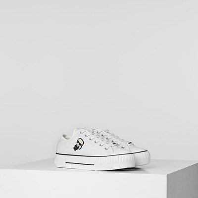 Dámské Tenisky Karl Lagerfeld K/Ikonik Kampus Max Karl Bílé | 421-KGBURT