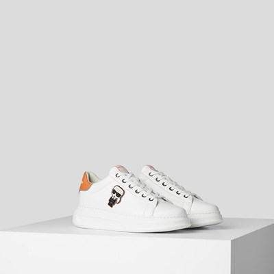 Dámské Tenisky Karl Lagerfeld Kapri Ikonic Logo Bílé | 370-UYOLGI