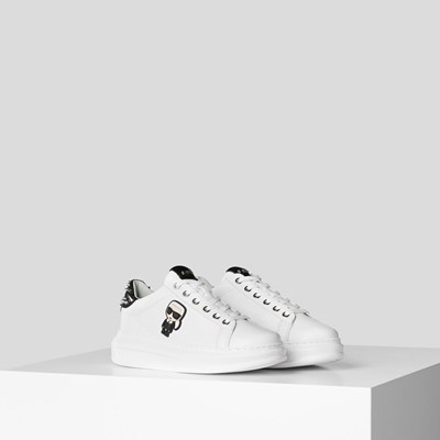 Dámské Tenisky Karl Lagerfeld Kapri K/Ikonic Stud Bílé Černé | 120-SINBUD