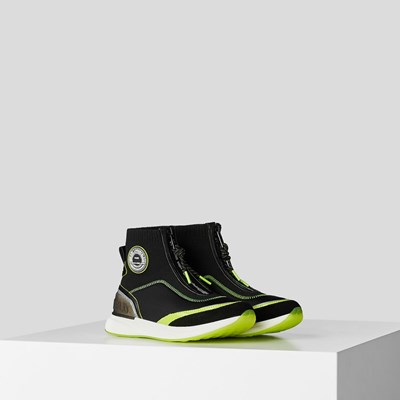 Dámské Tenisky Karl Lagerfeld Rue St-guillaume Logo Ankle Boots Černé | 369-ZBSNOX