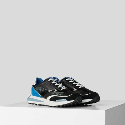 Pánské Tenisky Karl Lagerfeld Zone Flo Páskové Černé Blankyt | 492-UXYKJA